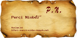 Perci Niobé névjegykártya